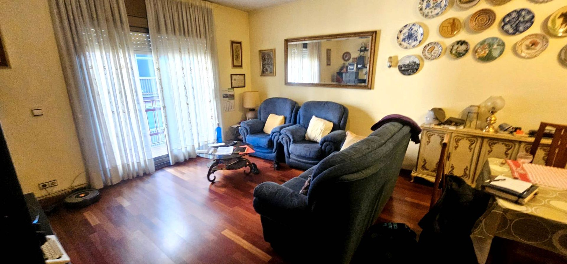 Living room of Flat for sale in Mataró  with Heating, Parquet flooring and Storage room
