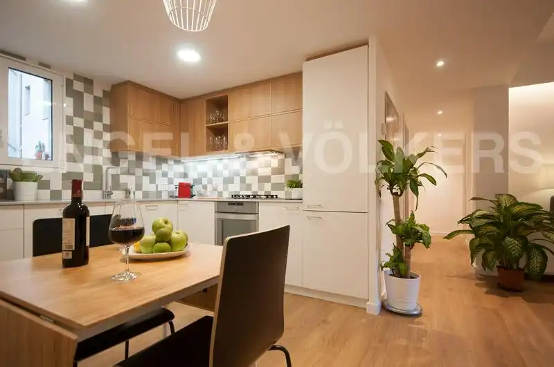 Cocina de Piso de alquiler en Barcelona con Aire acondicionado, Calefacción y Parquet