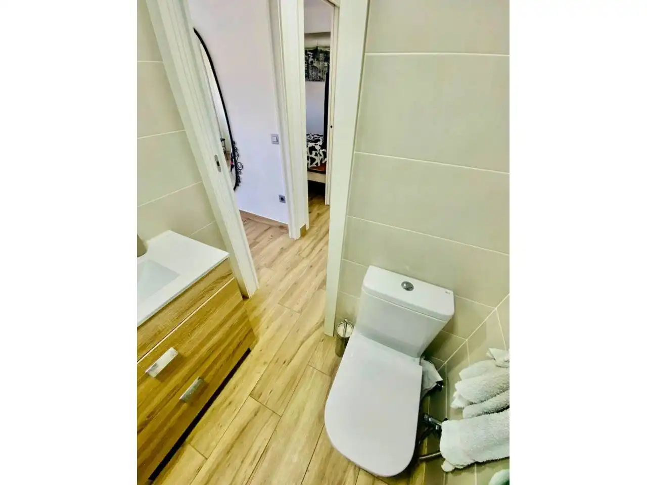 Bathroom of Flat for rent in Rincón de la Victoria  with Air Conditioner, Heating and Parquet flooring