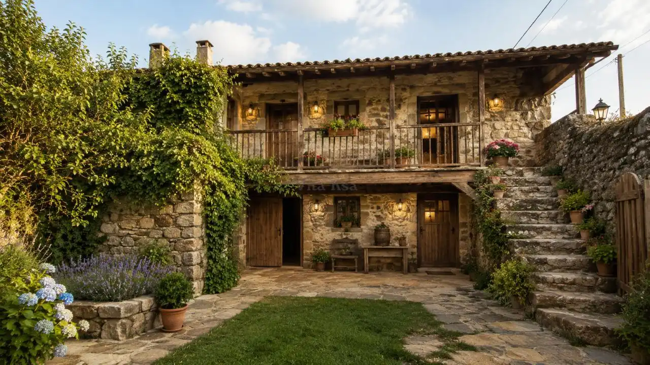 Vista exterior de Casa o chalet en venta en San Amaro con Jardín privado y Balcón