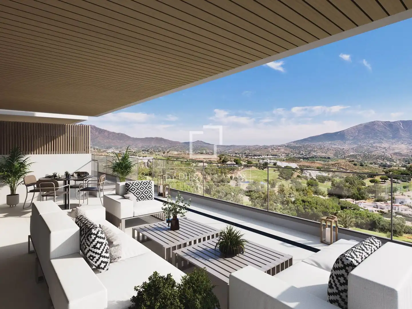 Terrace of Flat for sale in Mijas  with Air Conditioner, Heating and Private garden