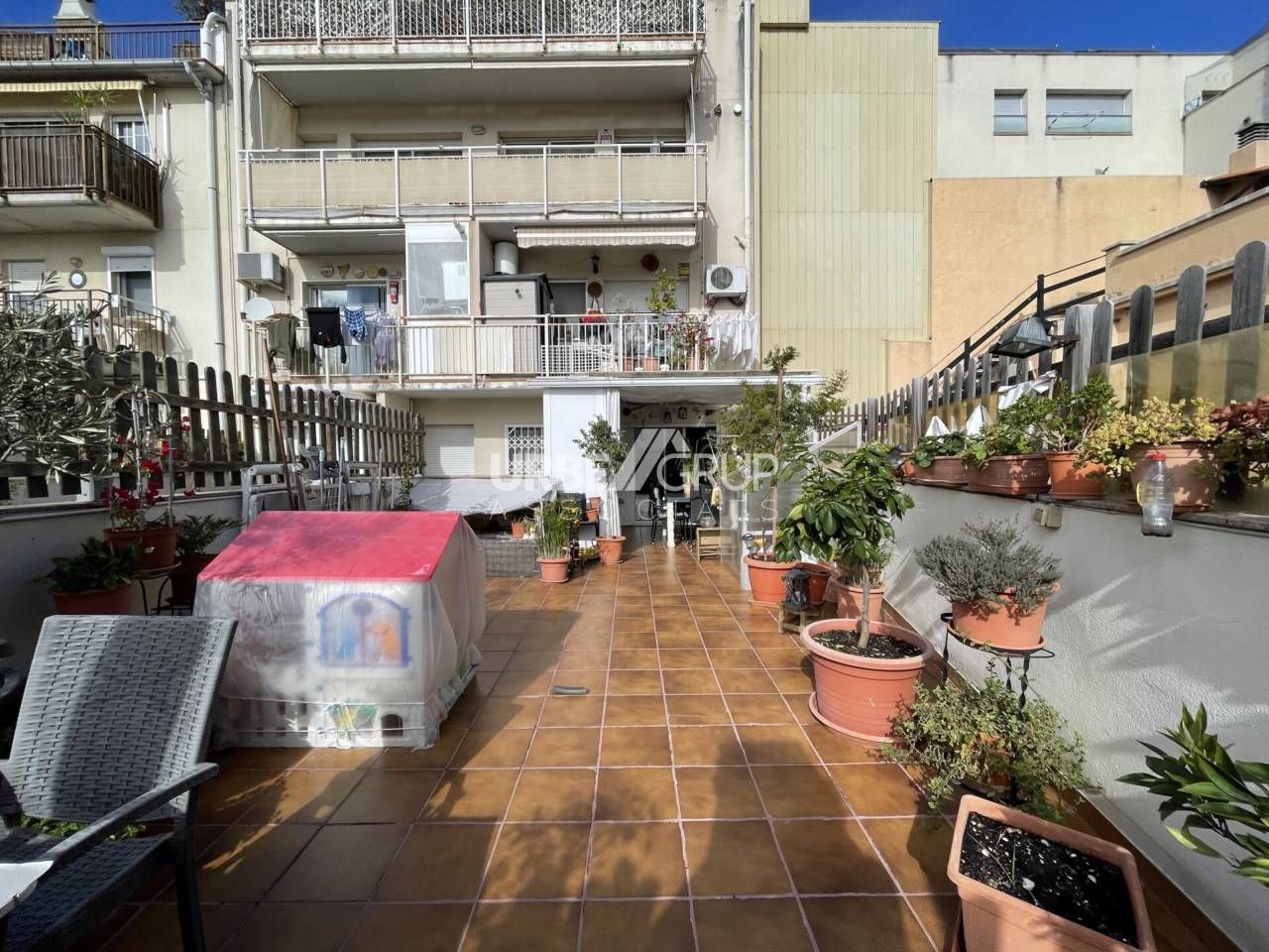 Terrace of Flat for sale in Terrassa  with Air Conditioner, Heating and Private garden