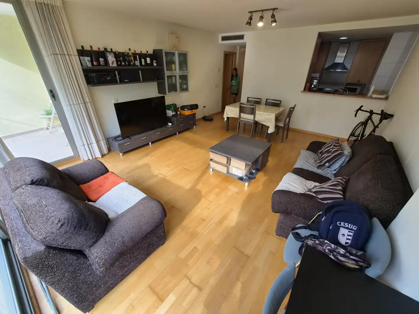 Living room of Flat for sale in Castellón de la Plana / Castelló de la Plana  with Air Conditioner, Heating and Parquet flooring