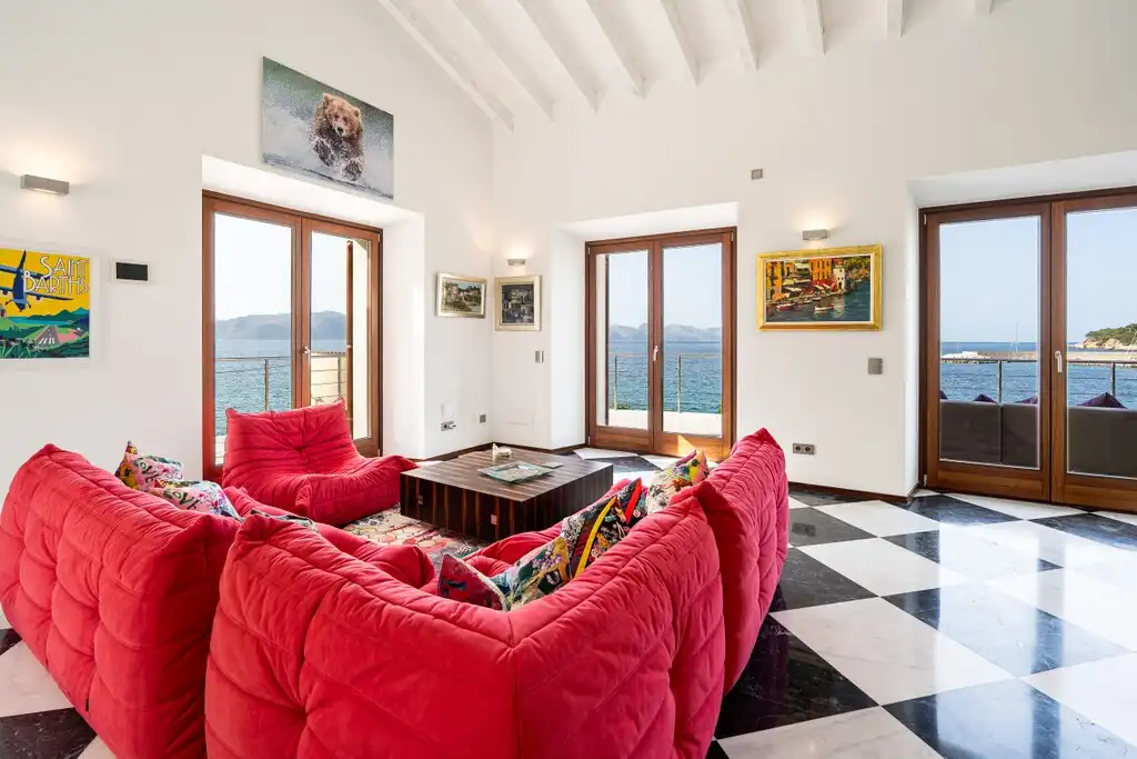 Sala d'estar de Casa o xalet en venda en Alcúdia amb Aire condicionat, Jardí privat i Terrassa