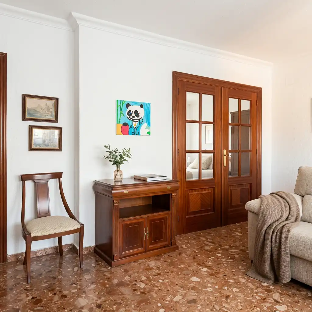 Sala de estar de Piso en venta en Sevilla con Amueblado