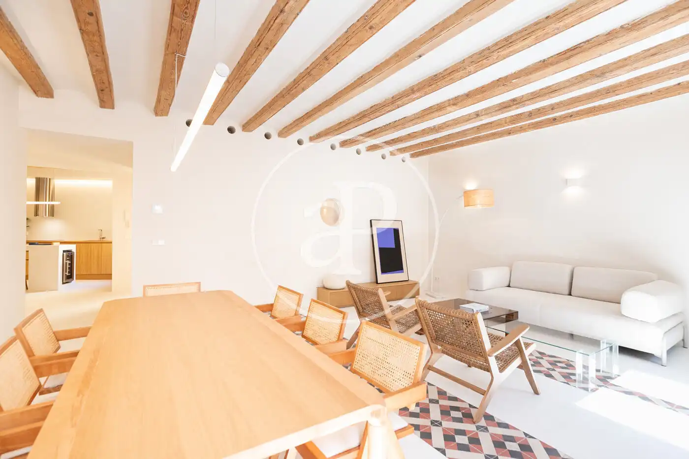 Sala de estar de Piso en venta en Barcelona con Calefacción, Amueblado y Balcón