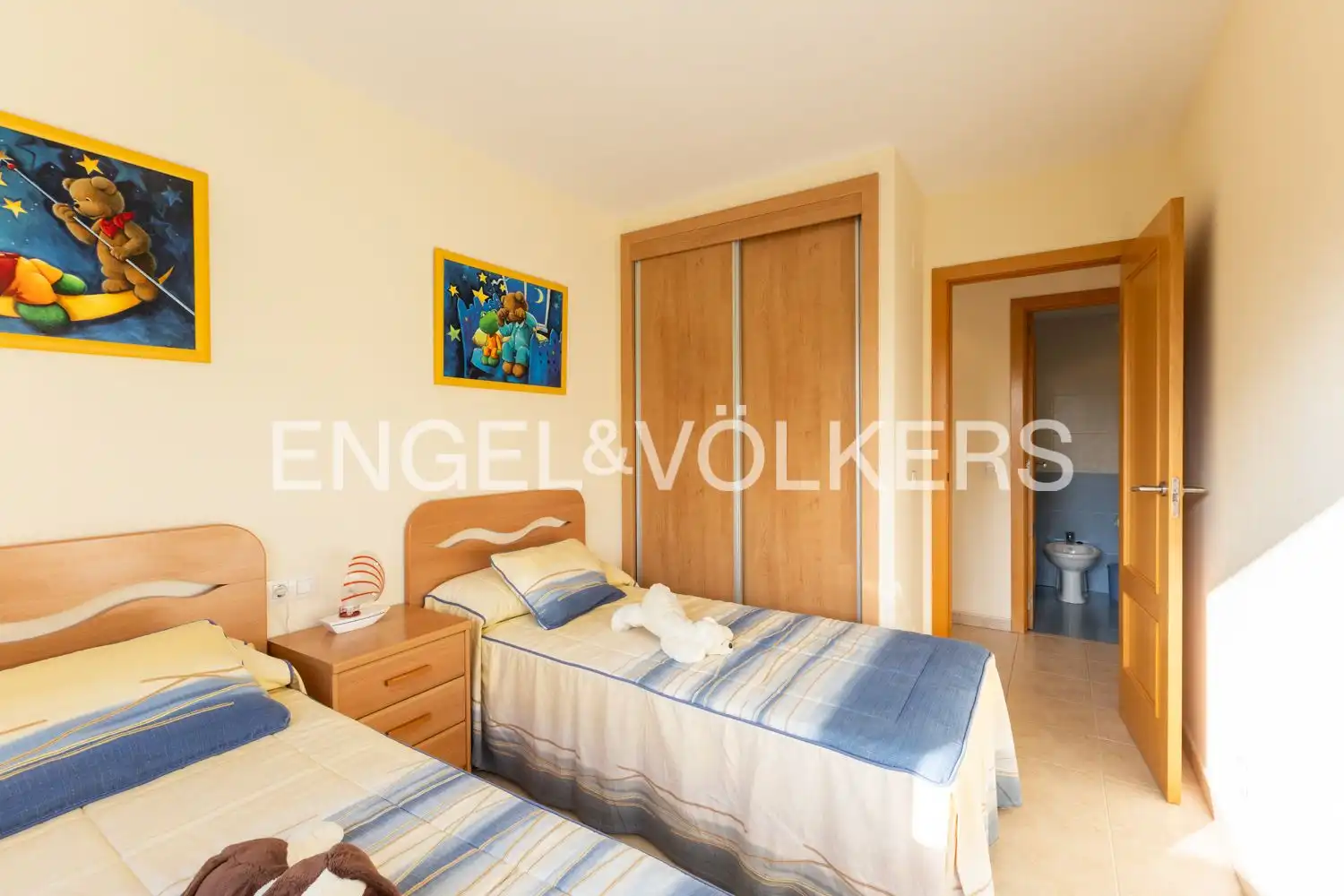 Schlafzimmer von Wohnung zum Verkauf in Oropesa del Mar / Orpesa mit Klimaanlage, Heizung und Privatgarten