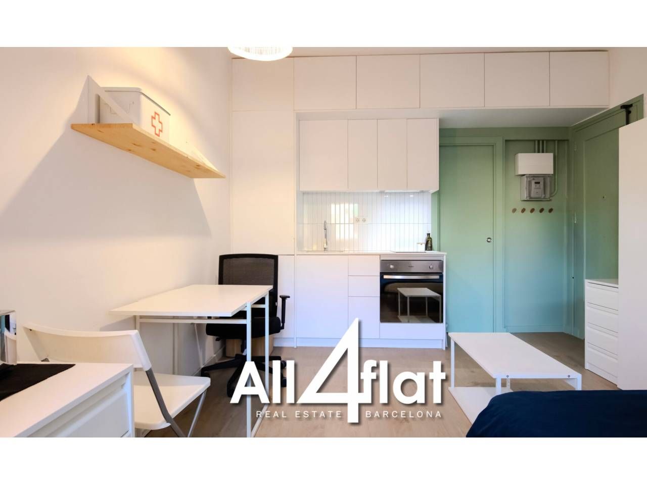 Außenansicht von Wohnung zur Miete in  Barcelona Capital mit Parkett und Möbliert