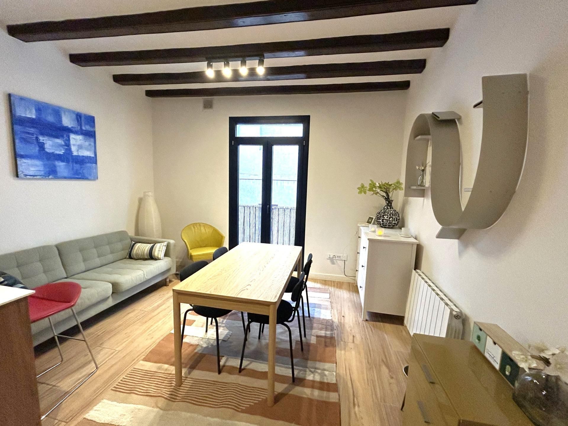 Sala d'estar de Pis de lloguer en  Barcelona Capital amb Aire condicionat i Calefacció