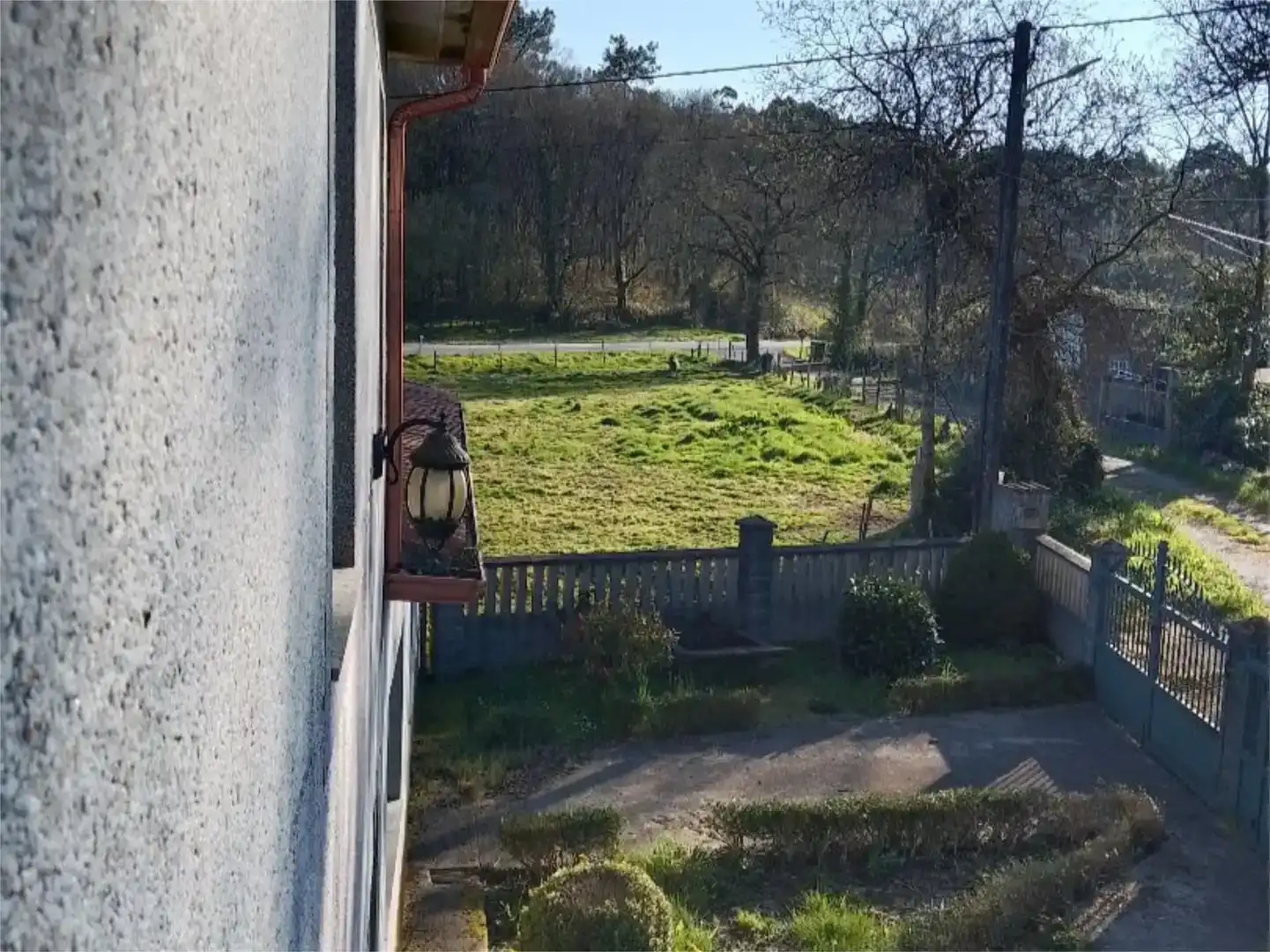 Vista exterior de Piso en venta en Curtis con Jardín privado, Parquet y Trastero