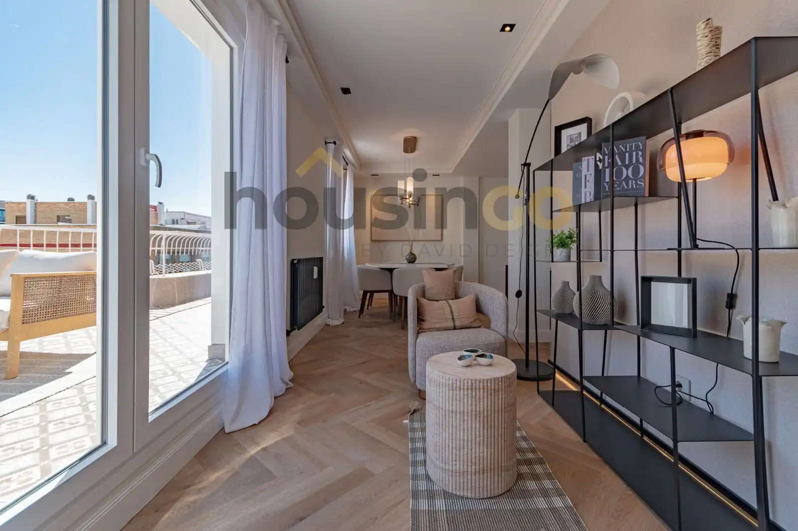 Sala de estar de Ático en venta en Barrio de Salamanca