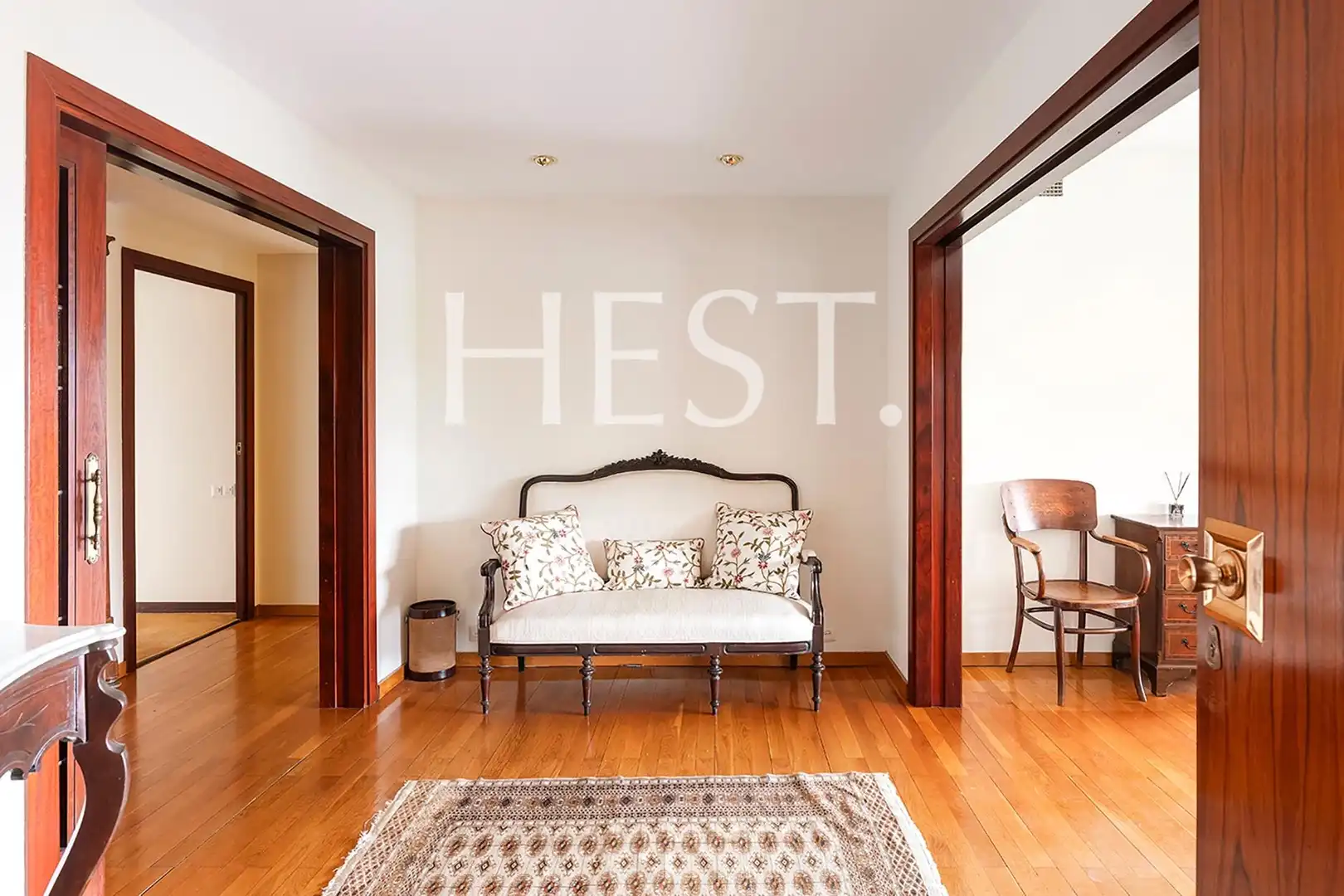 Sala de estar de Piso de alquiler en Barcelona con Calefacción, Jardín privado y Parquet