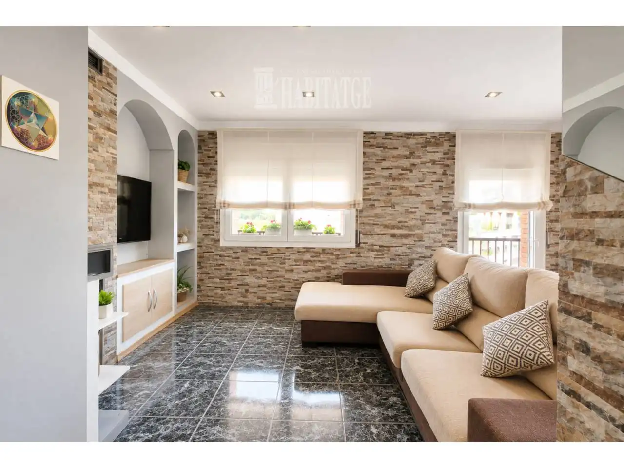 Sala de estar de Piso en venta en Manlleu con Calefacción, Terraza y Balcón