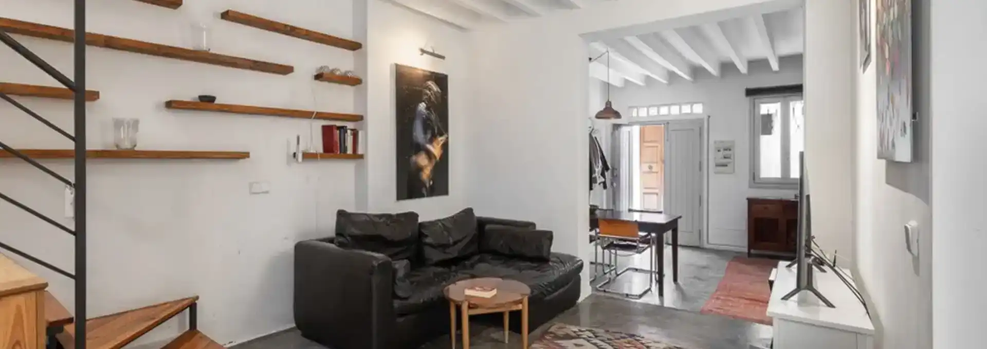 Sala d'estar de Pis en venda en  Palma de Mallorca amb Aire condicionat, Jardí privat i Moblat