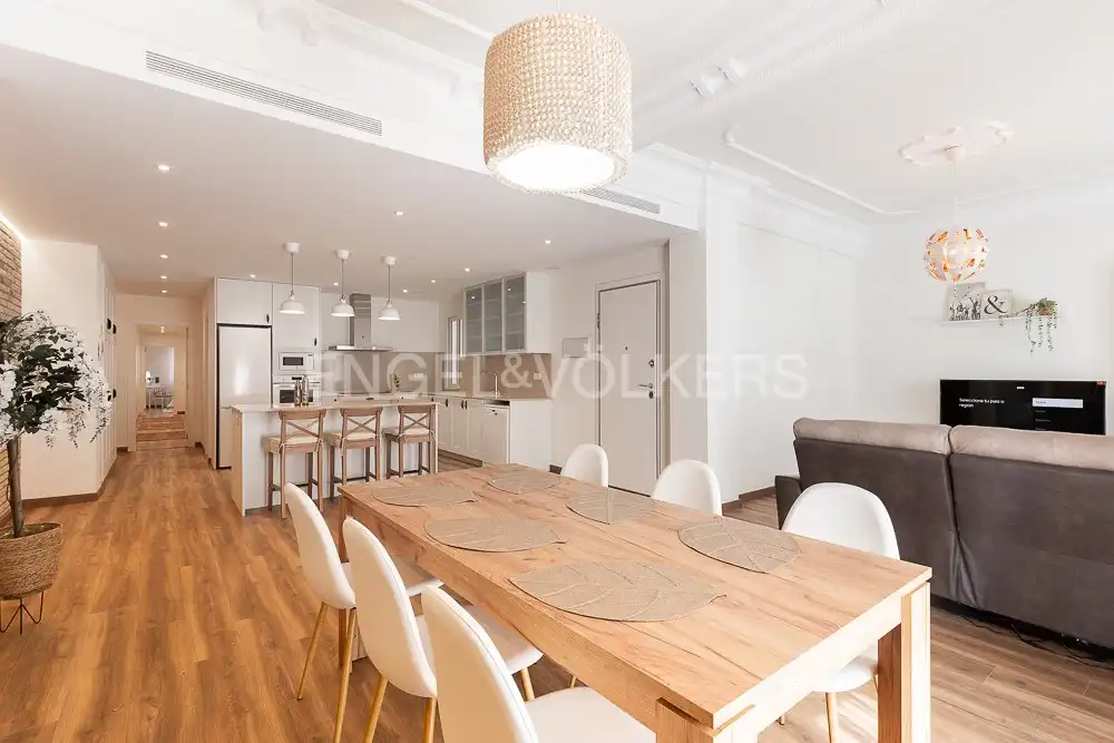 Comedor de Piso de alquiler en Valencia con Aire acondicionado, Calefacción y Parquet