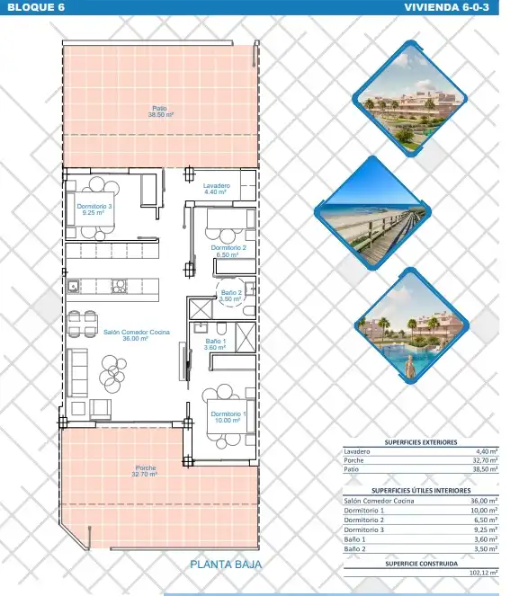 Ático con piscina en venta en Pilar de la Horadada ciudad, imagen 3