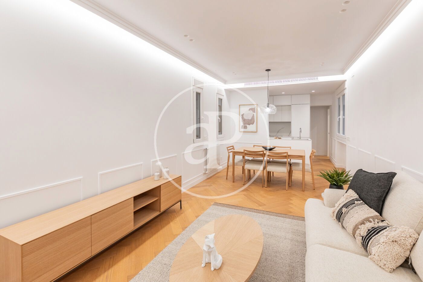 Living room of Flat for sale in  Madrid Capital  with Air Conditioner, Heating and Furnished