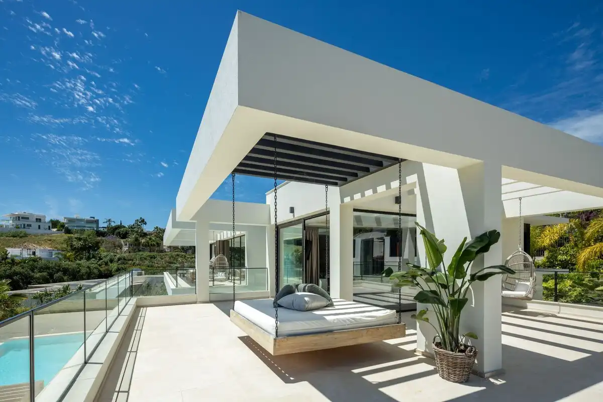 Terrassa de Casa o xalet de lloguer en Marbella amb Aire condicionat, Jardí privat i Terrassa