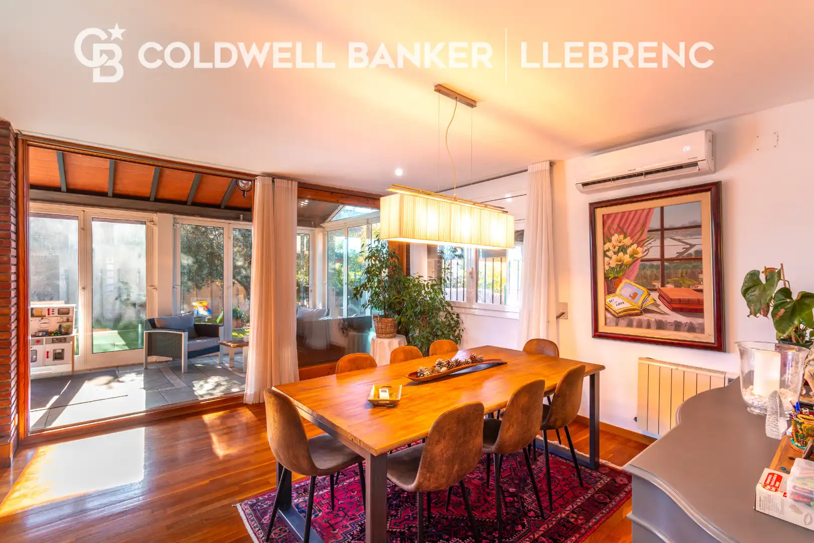 Dining room of Houses for sale in Sant Cugat del Vallès  with Air Conditioner, Heating and Private garden