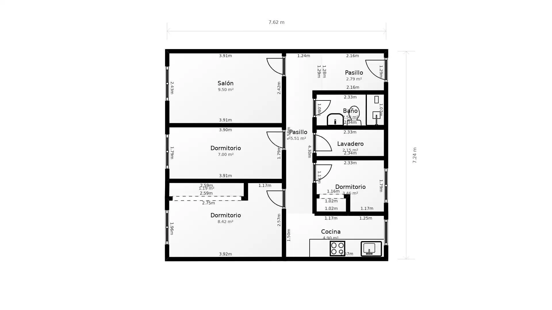 Wohnung zum Verkauf in Barcelona mit Klimaanlage, Heizung und Möbliert
