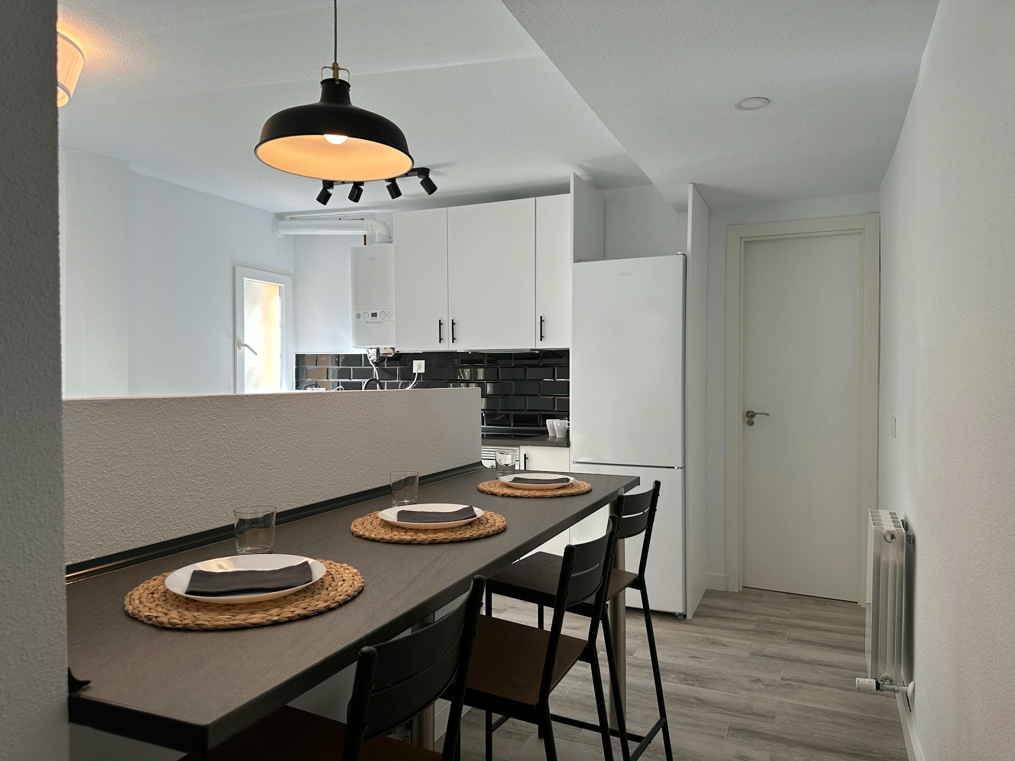 Kitchen of Flat to rent in  Madrid Capital  with Heating, Furnished and Washing machine