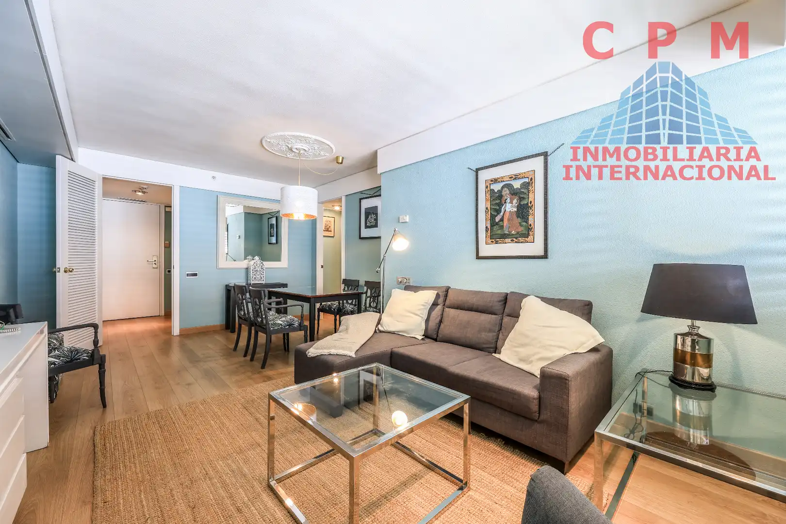 Wohnzimmer von Wohnung zur Miete in Madrid mit Klimaanlage, Heizung und Parkett