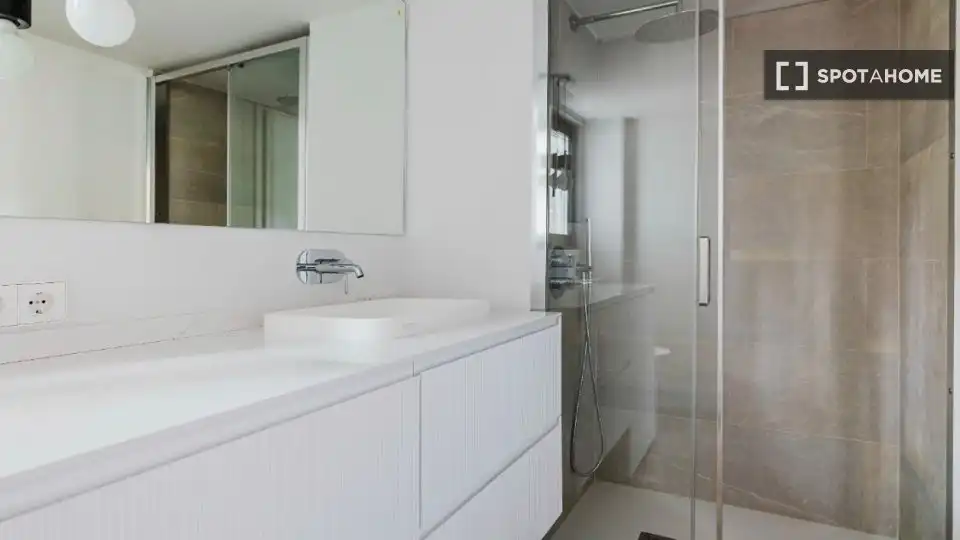 Bathroom of Flat for rent in Madrid  with Air Conditioner, Heating and Furnished