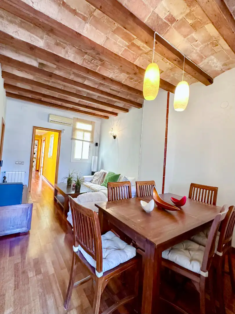 Living room of Flat for sale in Barcelona  with Air Conditioner, Heating and Parquet flooring