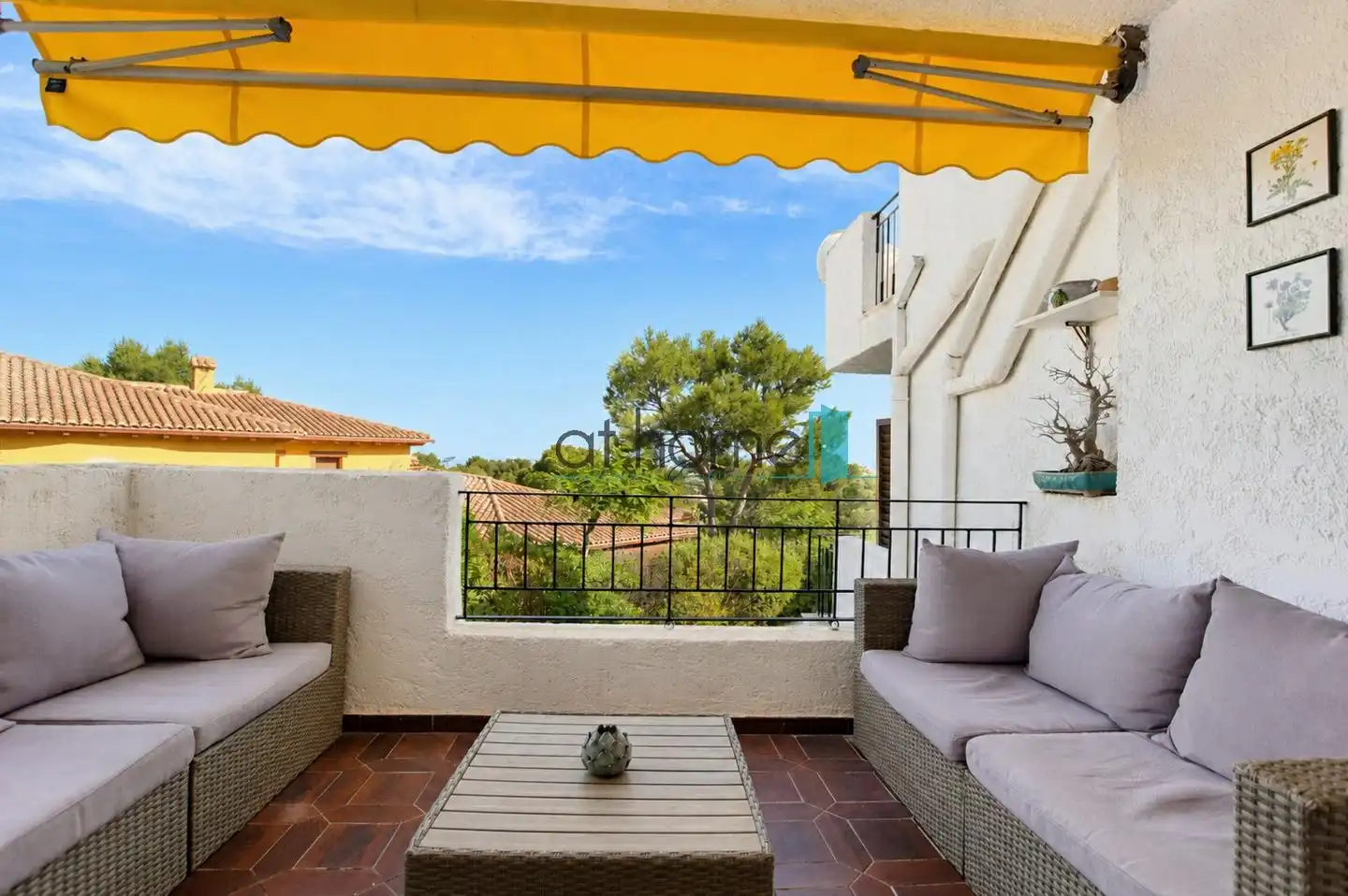 Terrasse von Einfamilien-Reihenhaus zur Miete in Sagunto / Sagunt mit Klimaanlage, Parkett und Terrasse