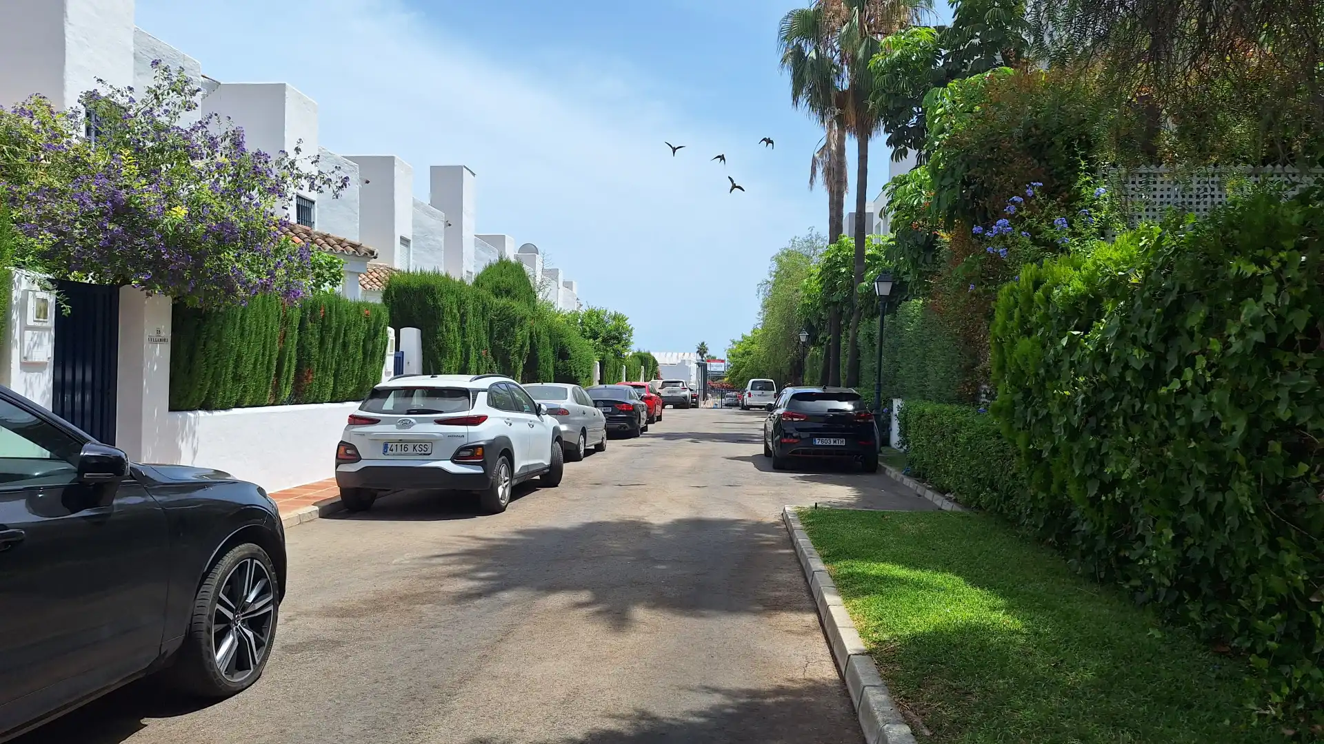 Exterior view of Detached homes for sale in Estepona  with Air Conditioner, Terrace and Swimming Pool