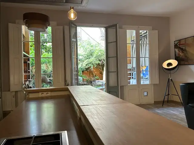 Cocina de Casa o chalet de alquiler en Barcelona con Aire acondicionado, Calefacción y Jardín privado