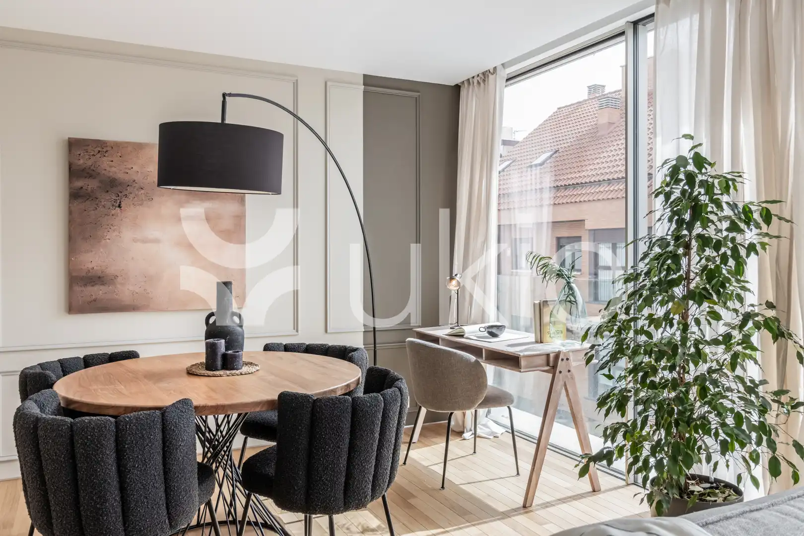 Esszimmer von Wohnungen zur Miete in Madrid mit Klimaanlage, Heizung und Möbliert
