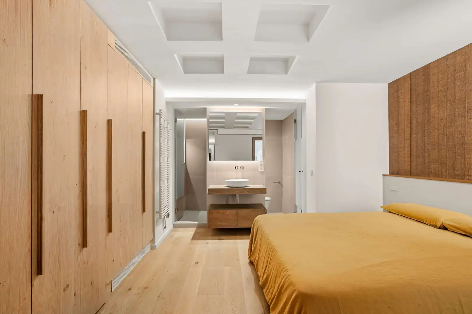Schlafzimmer von Erdgeschoss zum Verkauf in  Palma de Mallorca mit Klimaanlage, Heizung und Parkett