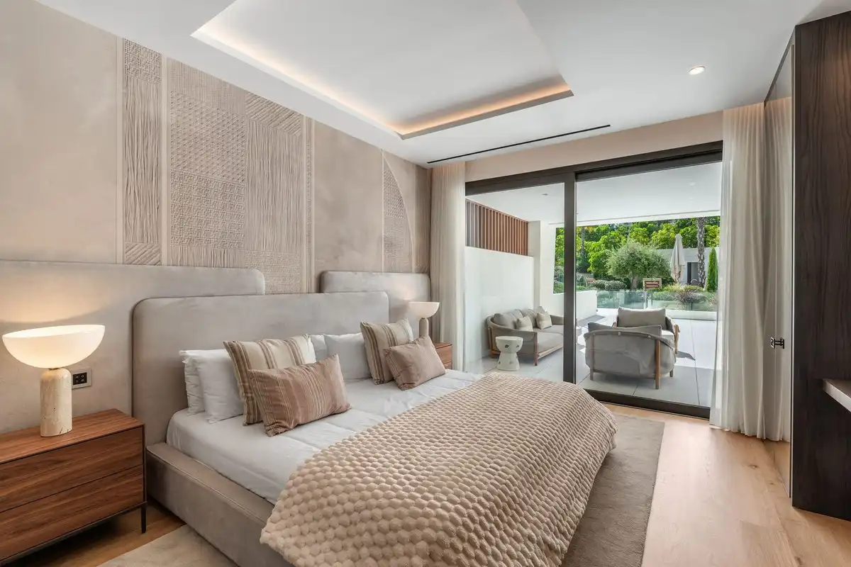 Dormitori de Apartament de lloguer en Marbella amb Aire condicionat, Calefacció i Terrassa