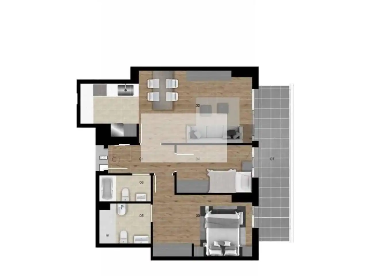 Flat for rent in Sabadell  with Air Conditioner, Heating and Parquet flooring