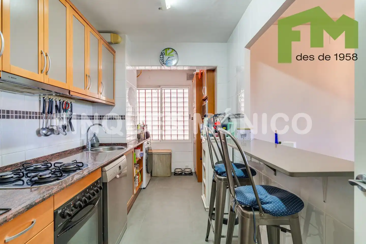 Cocina de Piso de alquiler en Teià con Calefacción, Parquet y Terraza