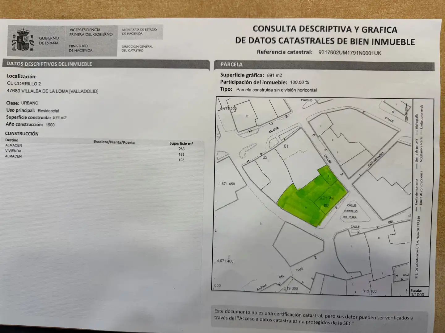 Finca rústica en venta en Villalba de la Loma con Jardín privado y Trastero
