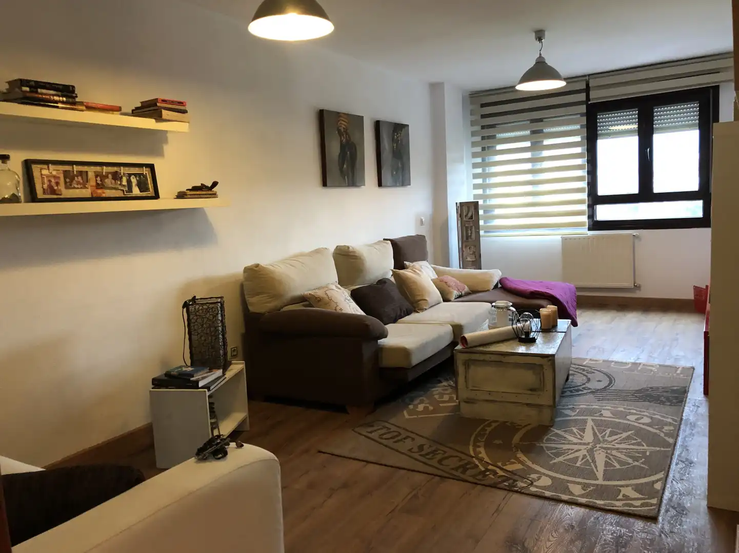 Living room of Flat for sale in Oviedo   with Heating, Parquet flooring and Storage room