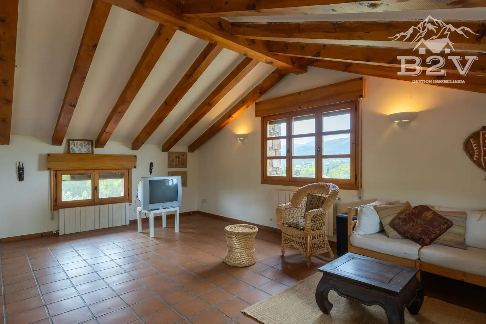 Sala de estar de Casa o chalet en venta en Garganta de los Montes con Aire acondicionado, Calefacción y Jardín privado