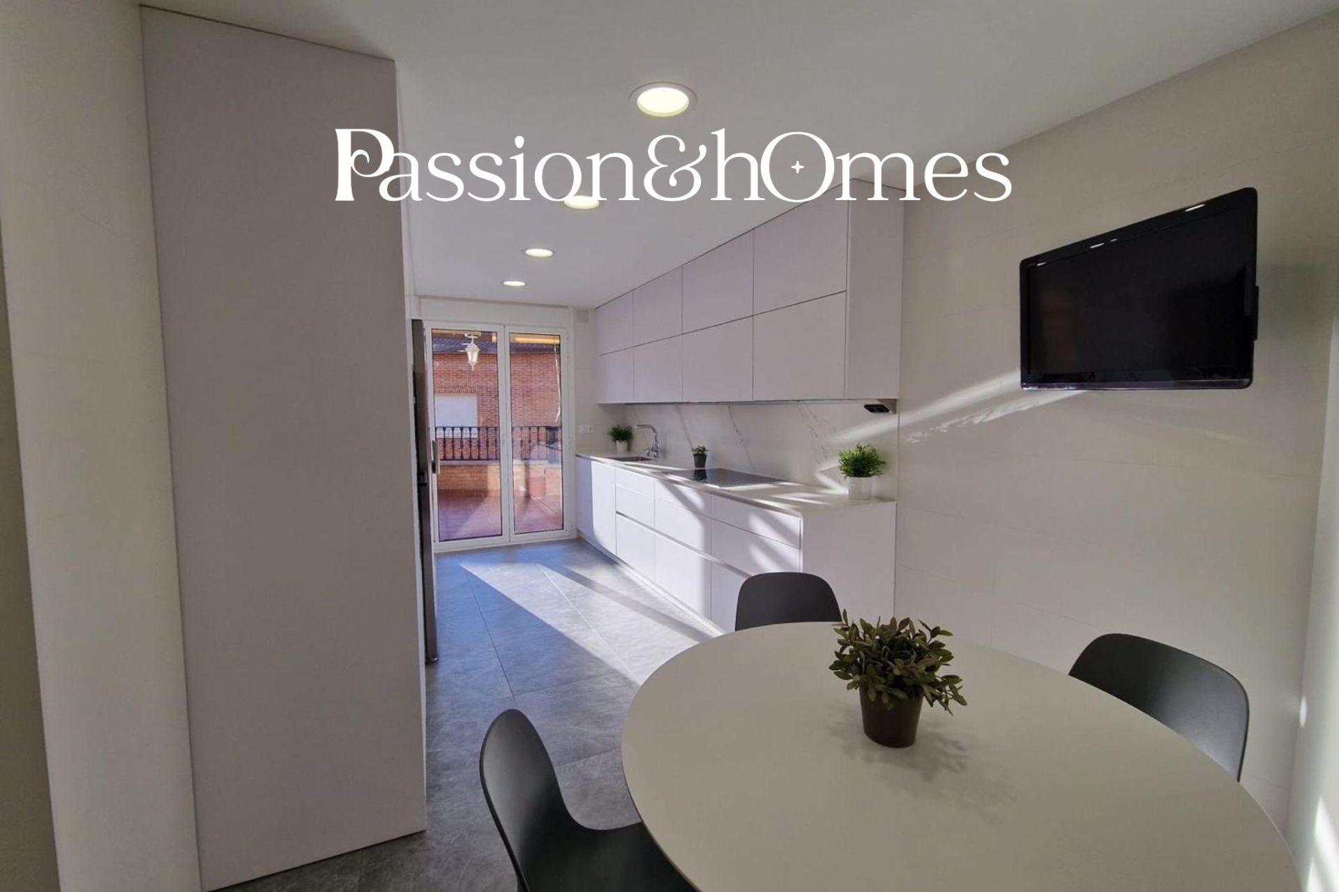 Cocina de Casa adosada en venta en Marcilla con Calefacción, Parquet y Terraza