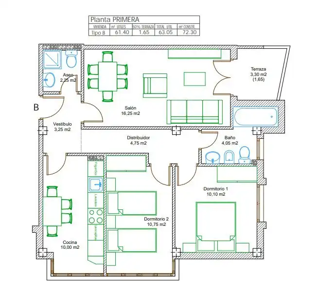 Piso en venta en Meruelo con Calefacción, Terraza y Piscina comunitaria