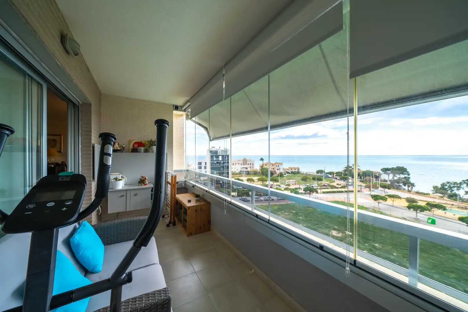 Terraza de Apartamento en venta en Villajoyosa / La Vila Joiosa con Aire acondicionado, Trastero y Amueblado