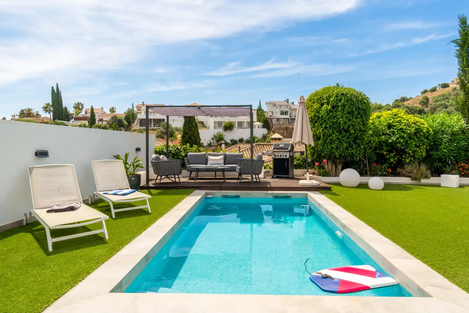 Piscina de Casa o xalet en venda en Mijas amb Aire condicionat, Jardí privat i Terrassa