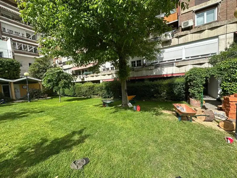 Garden of Flat for rent in Madrid  with Heating, Private garden and Swimming Pool