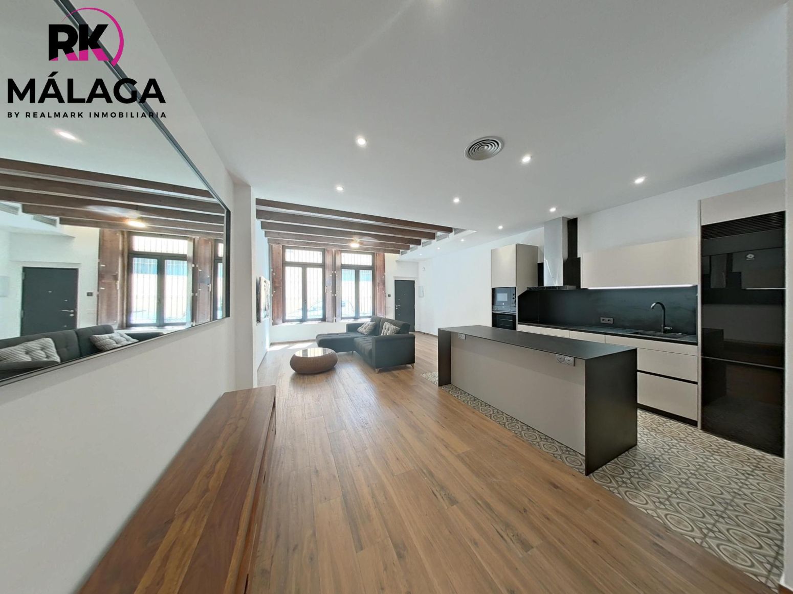 Cocina de Piso de alquiler en Málaga Capital con Aire acondicionado y Amueblado