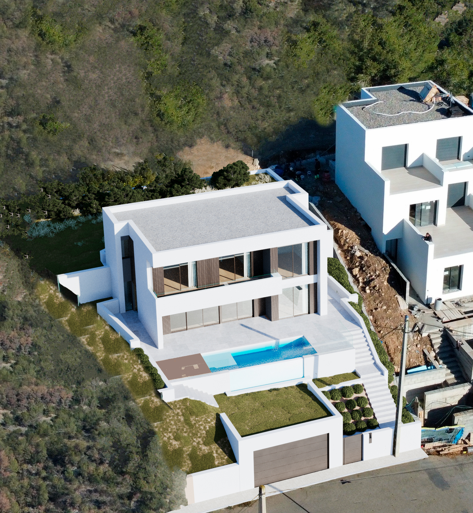 Vista exterior de Casa o xalet en venda en Cunit amb Terrassa, Piscina i Balcó