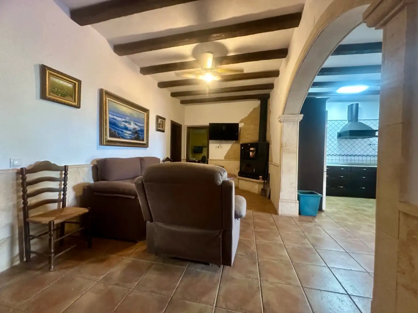 Sala de estar de Finca rústica en venta en Callosa d'en Sarrià con Jardín privado, Terraza y Trastero