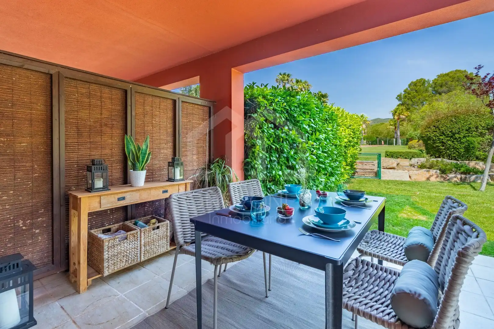Terrasse von Haus oder Chalet zur Miete in Mont-roig del Camp mit Klimaanlage, Heizung und Privatgarten