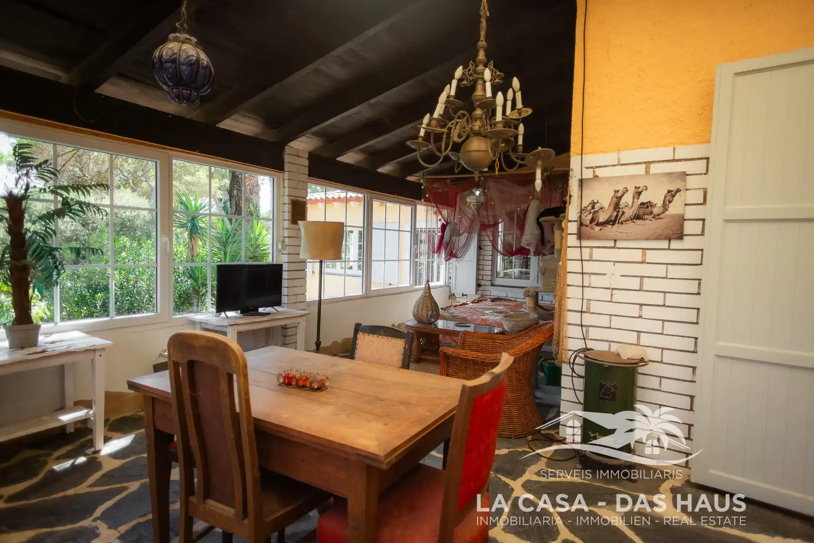 Comedor de Finca rústica en venta en Maçanet de la Selva