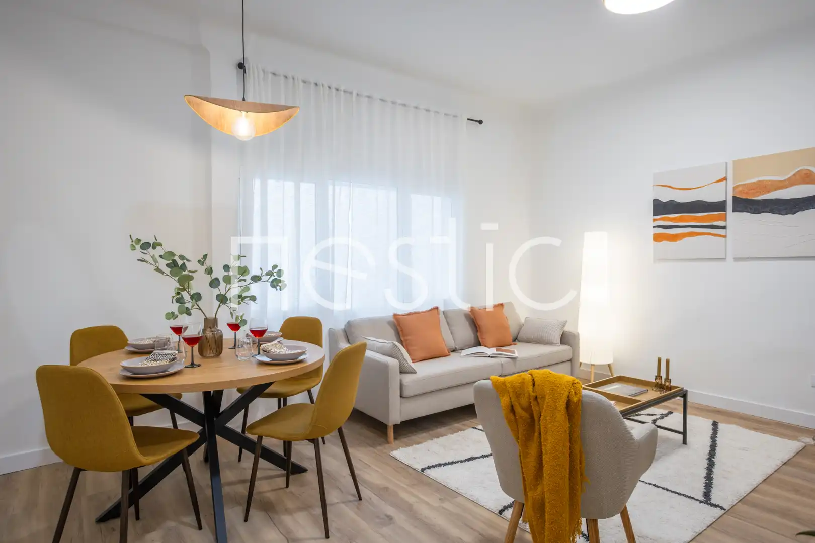 Living room of Apartments for rent in Madrid  with Heating, Furnished and Washing machine